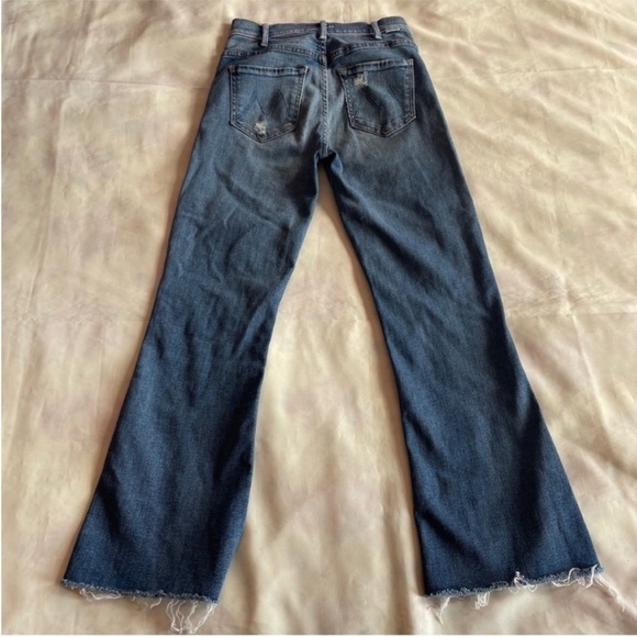MOTHER- Hustler Ankle Fray Distressed Jeans in Song of The Cowboys Size 24 - Picture 6 of 12